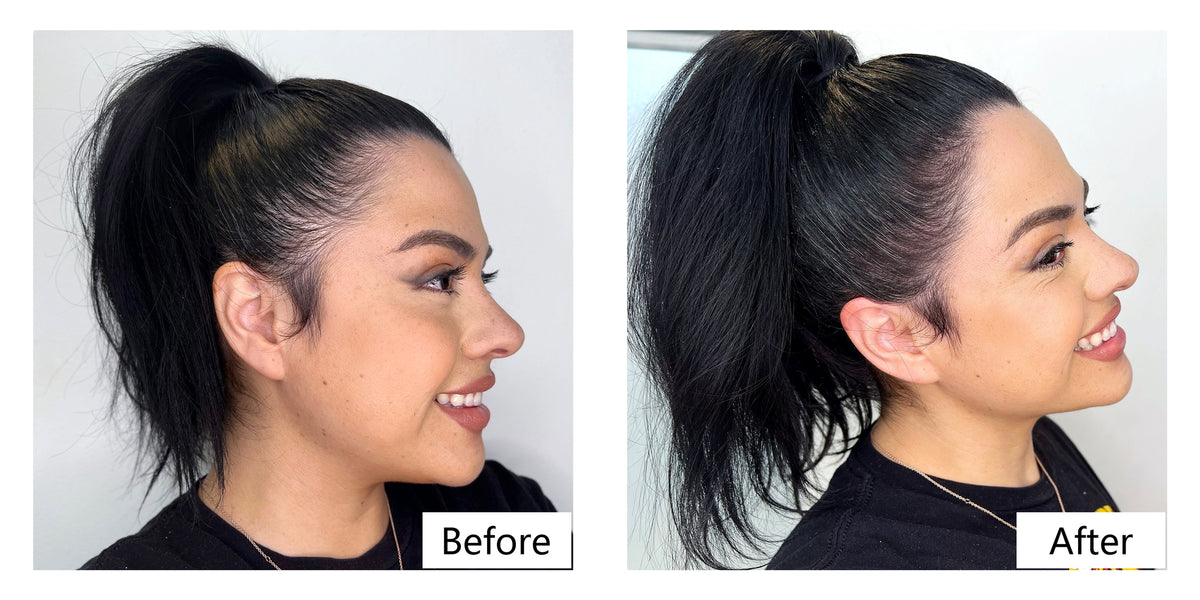 Lemooree Haarfaser-Applikator + Haaraufbaufasern 28 Gramm, Sprühapplikator-Pumpenset